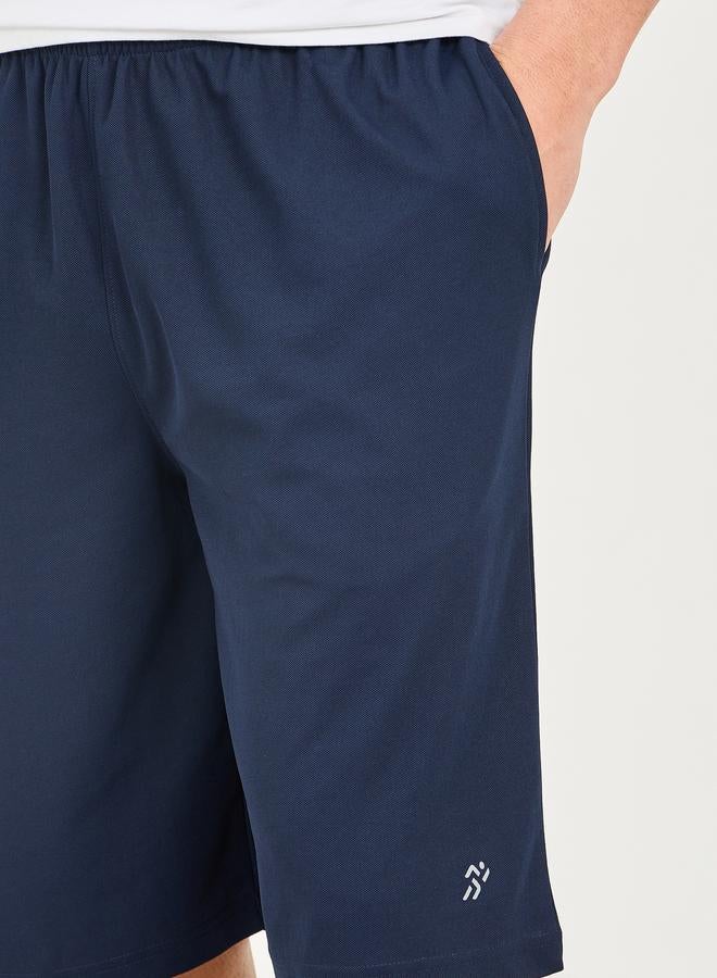 Styli Micro Pique Knit Reflective Logo Oversized Training Shorts - Image 4