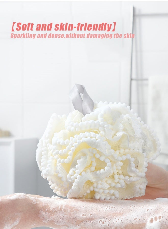 4 قطعة حمام Loofah اسفنجة، تقشير حمام اسفنجة الجسم مكرر دش كرة حمام اسفنجات للنساء / الرجال / الأطفال اكسسوارات السباحة متعددة الألوان - Image 5