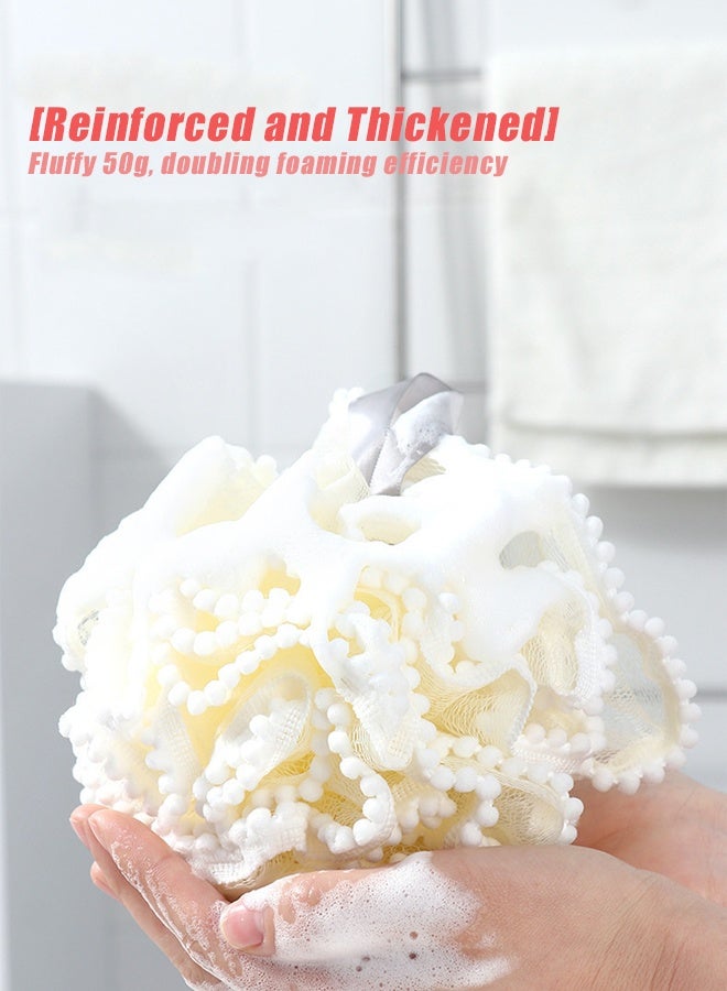 4 قطعة حمام Loofah اسفنجة، تقشير حمام اسفنجة الجسم مكرر دش كرة حمام اسفنجات للنساء / الرجال / الأطفال اكسسوارات السباحة متعددة الألوان - Image 4
