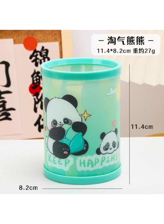 HELPS Creative Cartoon Round Folding Pen Holder Children Diy Assembly High Color Value Desktop Storage Box Stationery Prizes - Image 1