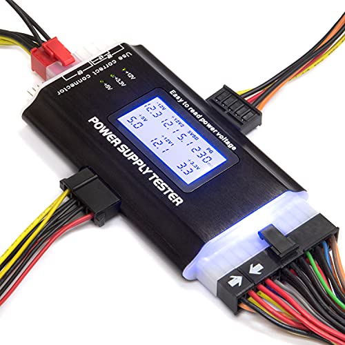 Kingwin PC Computer Power Supply Tester, Digital LCD Screen, ATX/ITX/IDE/HDD/SATA/BYI (KPST-01) - Image 1