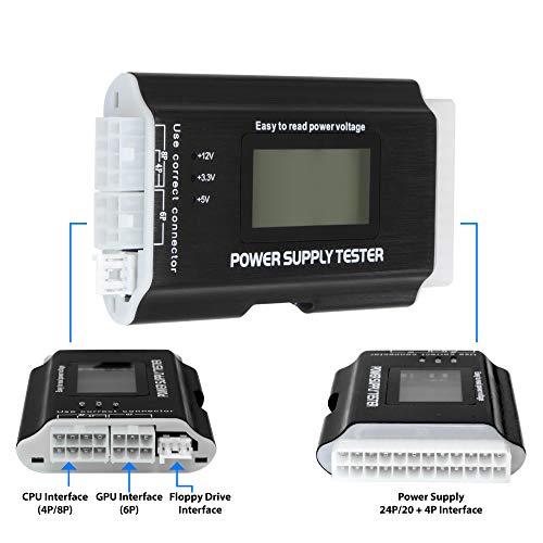 Kingwin PC Computer Power Supply Tester, Digital LCD Screen, ATX/ITX/IDE/HDD/SATA/BYI (KPST-01) - Image 5