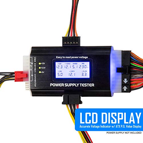 Kingwin PC Computer Power Supply Tester, Digital LCD Screen, ATX/ITX/IDE/HDD/SATA/BYI (KPST-01) - Image 3