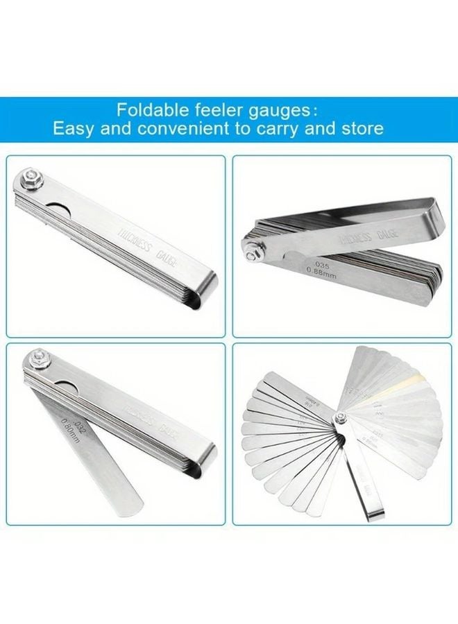32 Blades Feeler Gauge 0 04 0 88mm Gap Size Silvery Valve Teaching Tool - Image 5