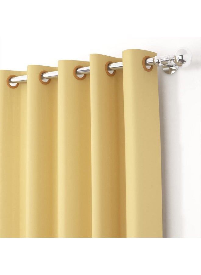 Story@Home Story@Home Blackout Long Door Curtains 9 Feet Set of 3 | Plain Design Door Curtain | Thermal Insulated Curtains | Room Darkening Curtains | Curtains for Living Room | (116 x 275 cm, Cream)  - Image 3