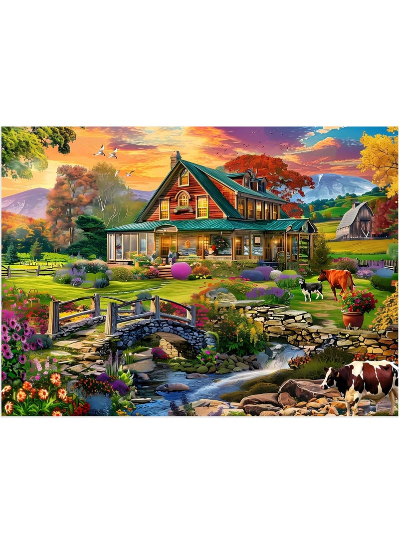 1000-piece rural life themed puzzle - Experience the tranquility and beauty of the countryside - Image 1