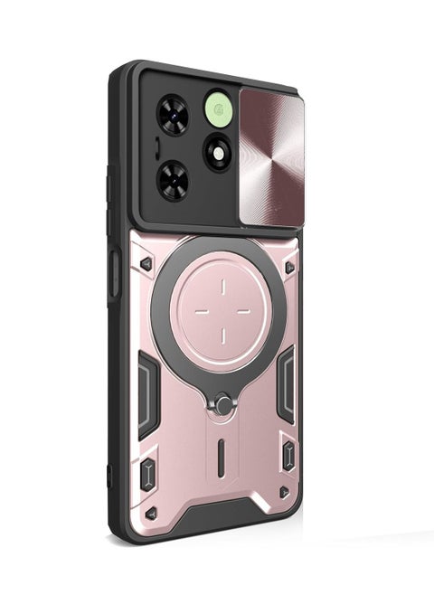 Infinix Hot 40i / Infinix Smart 8 4G Mobile Phone Case Cover, Slide Camera Lens Cover, 360°Rotating Kickstand Ring, Bumper Shockproof Phone Case，Compatible with Car Magnetic Mount