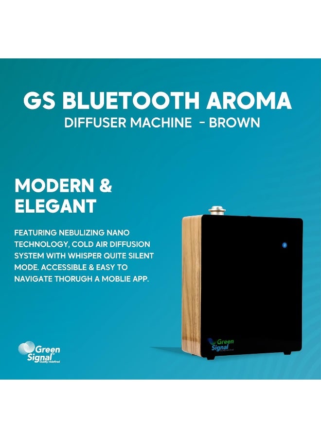 Green Signal Bluetooth Aroma Diffuser - Stylish, Versatile, Long-Lasting Aromatherapy Big (brown))  - Image 4