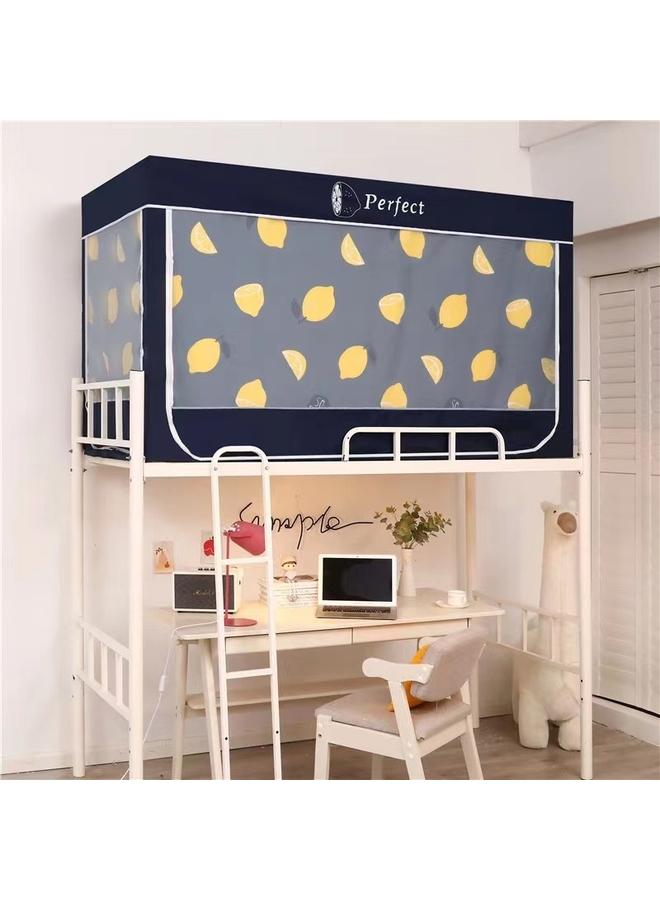 73Hours College Students Dormitory Strong Shading Cloth Anti-mosquito Integrated Bed Curtain Children Single Bed Upper And Lower Bunk Universal Mosquito Net Wholesale - Image 2
