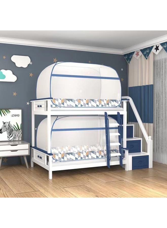 73Hours College Students Dormitory Strong Shading Cloth Anti-mosquito Integrated Bed Curtain Children Single Bed Upper And Lower Bunk Universal Mosquito Net Wholesale - Image 1