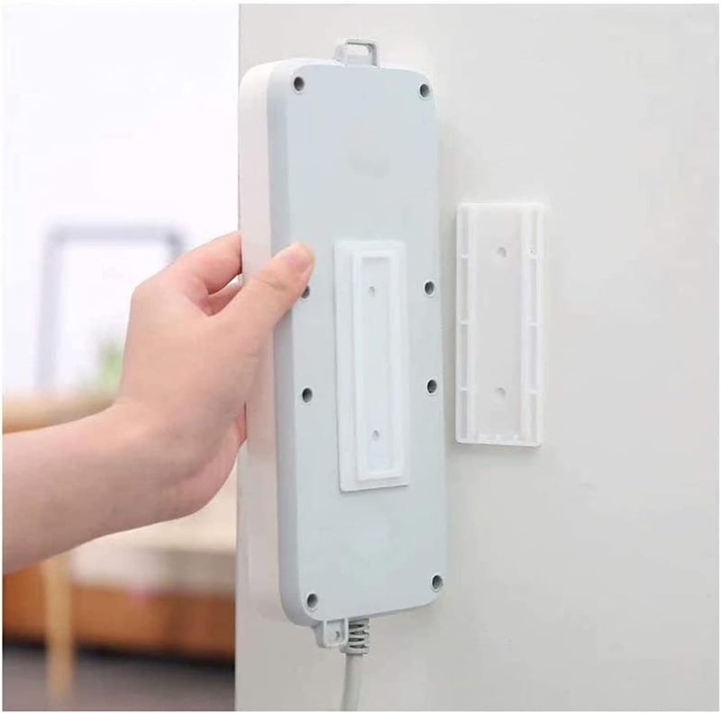 FUNI Self Adhesive Power Strip Fixator, No Hole Plug-in Wall Socket Sticker, Fixer Reusable Adapter Fixer, Desk Wall Mount, for WiFi Router, Remote Control, Paper Towel Box (4 Pcs) - Image 5