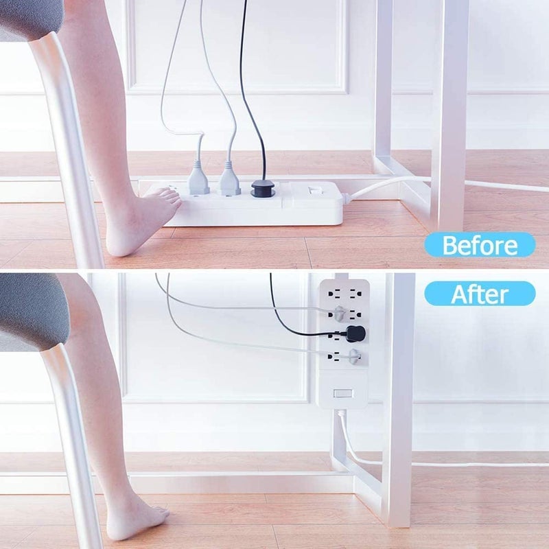 FUNI Self Adhesive Power Strip Fixator, No Hole Plug-in Wall Socket Sticker, Fixer Reusable Adapter Fixer, Desk Wall Mount, for WiFi Router, Remote Control, Paper Towel Box (4 Pcs) - Image 3
