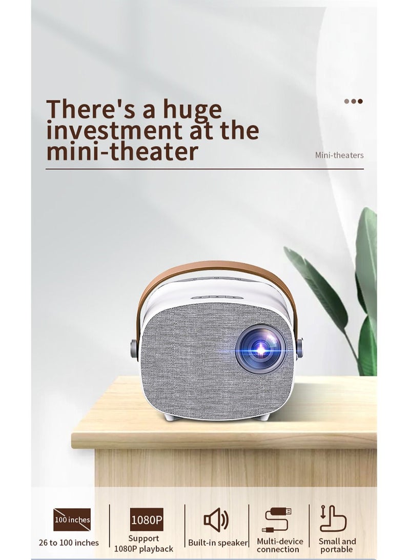 Furtey Portable Video Projector 1080p Home Theater Projectors with Built-in Speaker Ideal Screen Size Up to 100 Inch Portable Projectors  - Image 2