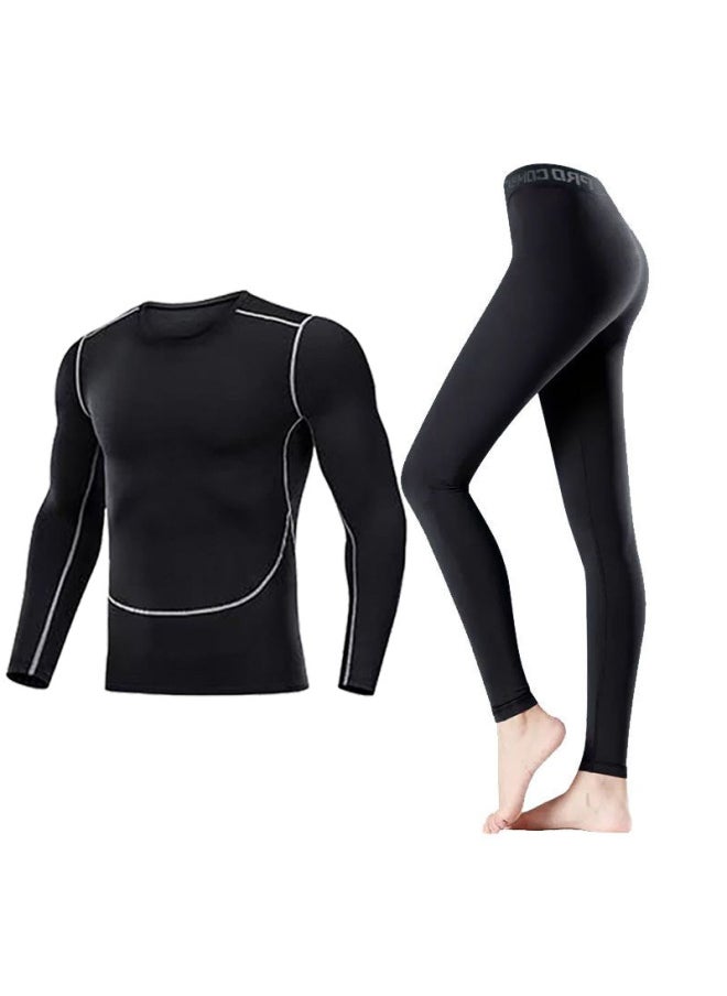 Generic - Swimsuit Women's Split Large Size Conservative Swimming Trunks For Chubby Girls Long-sleeved Trousers For Students Sunscreen Diving Suit-Color:Women-Two-piece (long Sleeve)-Size:3XL - Image 1