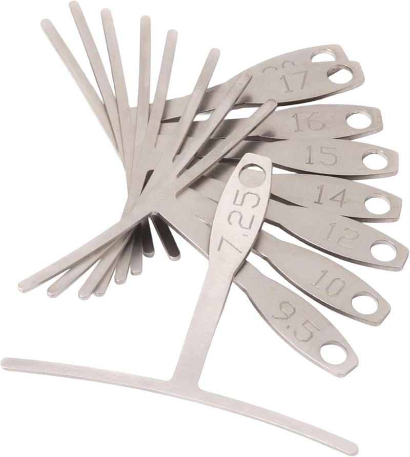 StewMac Understring Radius Gauges, Set of 9, Standard Width for Guitar Setup, for 6-String Guitars and Most 4-String Basses - Image 1