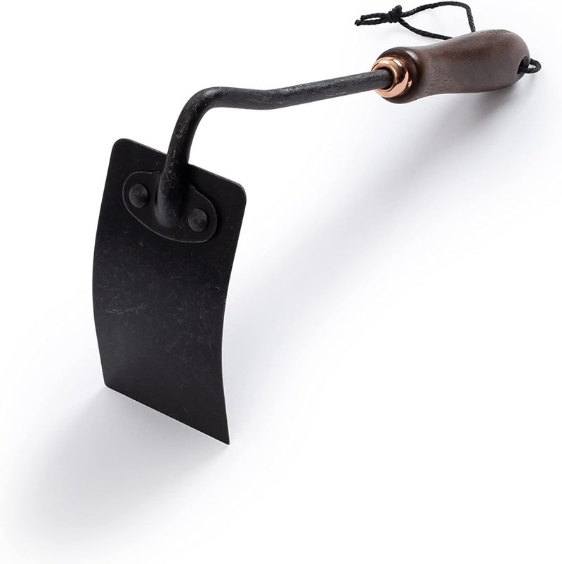 Barebones Square Hand Hoe - Garden Hoe for Weeding with a Long Handle - Japanese Gardening Tool, Sickle Garden Tool (Black/Walnut) - Image 1
