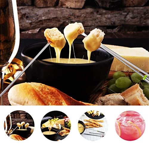 Cuifati 6PCS Stainless Steel Fondue Forks - 9.5 Inch, Colored Coding, Set of 6 for Hot Pot, Barbecue, Fruits, Vegetables - Image 3