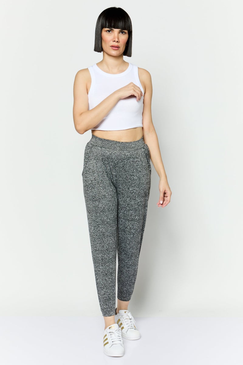 KANGOL Women Regular Fit Straight Leg Brand Logo Jogger Pants, Grey - Image 4