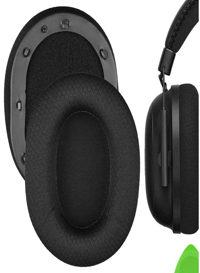 Geekria Comfort Mesh Fabric Replacement Ear Pads Compatible with Razer BlackShark V2/ V2 Pro (Does Not Fit BlackShark V2 Pro 2023 Edition) Headphones, Ear Cushions with Video Guide (Black) - Image 1
