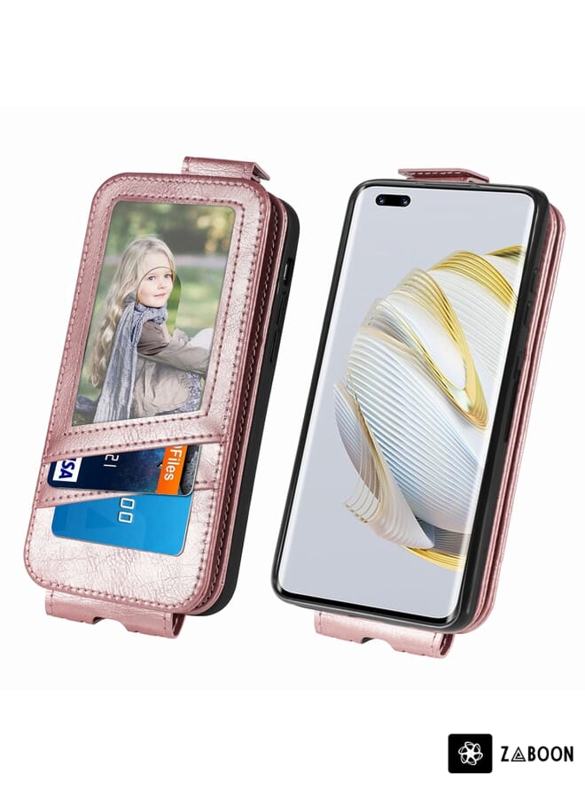 Zaboon Protective Case For Huawei Nova 10 Pro Zipper Wallet Vertical Flip Leather - Image 3