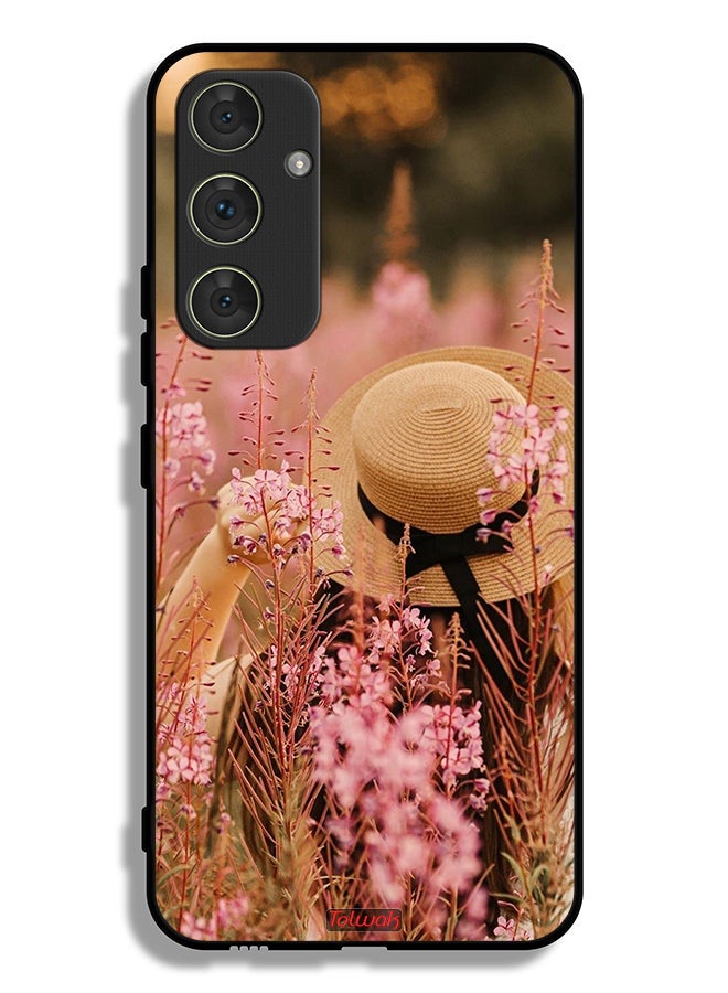 Tolwak Samsung Galaxy A54 5G Protective Case Cover Hat Girl In Flowers - Image 1