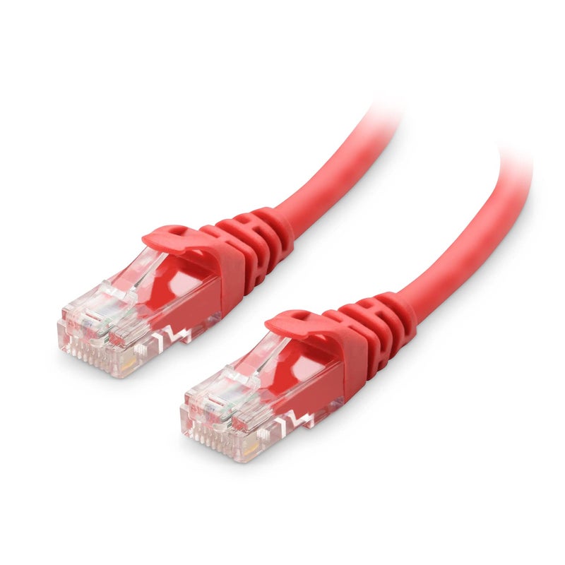 Cable Matters 10Gbps Snagless Cat 6 Ethernet Cable 100 ft (Cat 6 Cable, Cat6 Cable, Internet Cable, Network Cable) in Red - Image 1