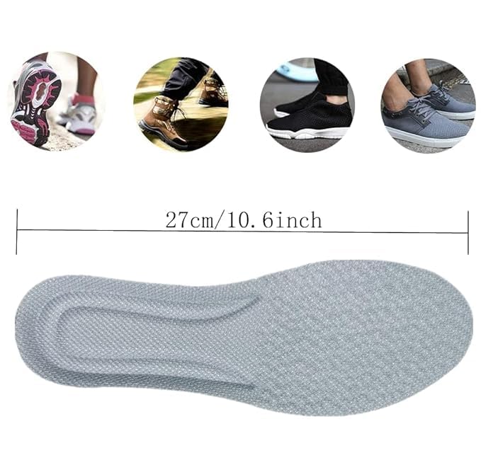 JUDEE Elastic Shock Absorbing Height Increasing Sports Shoe Insoles for Men and Women Cuttable Soft Breathable Honeycomb Orthotic Replacement Inserts Insoles, Relieve Foot Pain (39-40) - Image 5