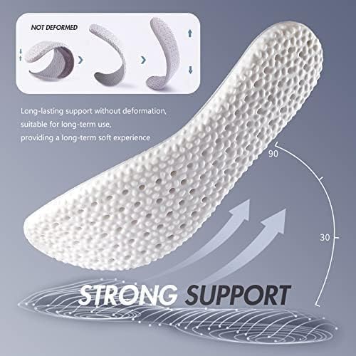 JUDEE Elastic Shock Absorbing Height Increasing Sports Shoe Insoles for Men and Women Cuttable Soft Breathable Honeycomb Orthotic Replacement Inserts Insoles, Relieve Foot Pain (39-40) - Image 3