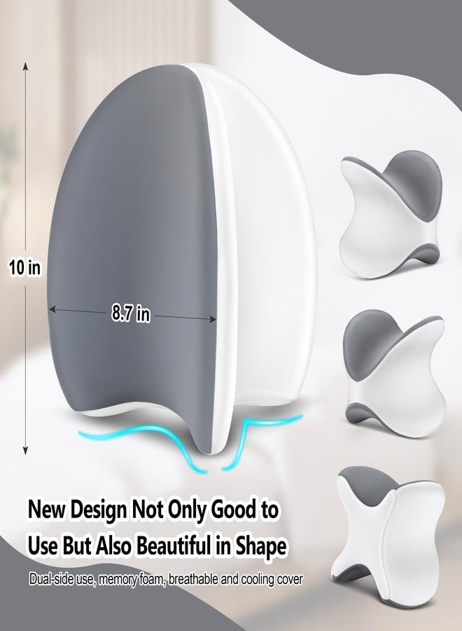 Morelexa Knee Pillow for Side Sleepers, Dual-Side Leg Pillow for Side Sleeping with Cooling Cover and Soft Memory Foam Relief for Back, HIPS, Knees, Joints, Nerves, Muscles - Image 2