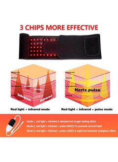 General Light Therapy Belt, Infrared Light Therapy Wrap Red Light Therapy Device for Body with Timer for Back Shoulder Waist Muscle Pain Relief for Women Men  - Image 2