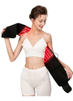 Light Therapy Belt, Infrared Light Therapy Wrap Red Light Therapy Device for Body with Timer for Back Shoulder Waist Muscle Pain Relief for Women Men