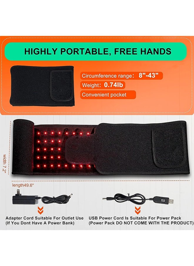 General - Light Therapy Belt, Infrared Light Therapy Wrap Red Light Therapy Device for Body with Timer for Back Shoulder Waist Muscle Pain Relief for Women Men - Image 1