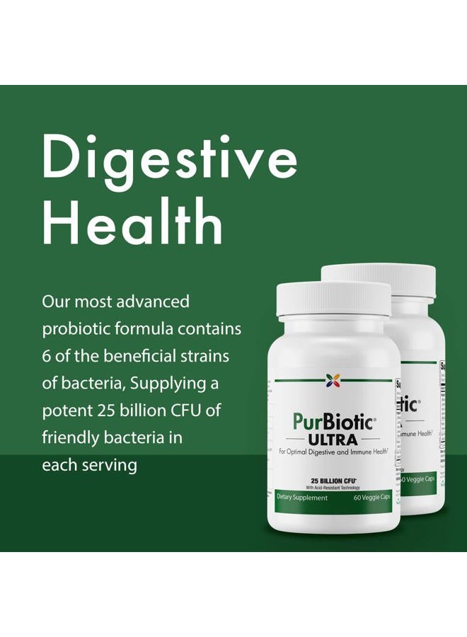 stop aging now PurBiotic® ULTRA 25 BILLION CFU (PRUWPT) - For Optimal Digestive and Immune Health - 60 Veggie Caps - Image 2