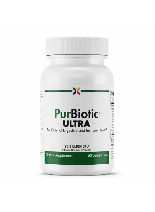 stop aging now PurBiotic® ULTRA 25 BILLION CFU (PRUWPT) - For Optimal Digestive and Immune Health - 60 Veggie Caps - Image 1