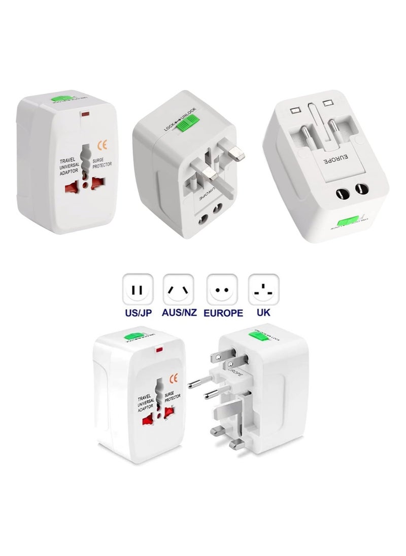 Generic All-in-One Travel Adapter, Universal Power Converter for AC Current, Suitable for Multiple Plug Types in the USA, UK, Australia, and UAE, Ideal for Global Adventures  - Image 1