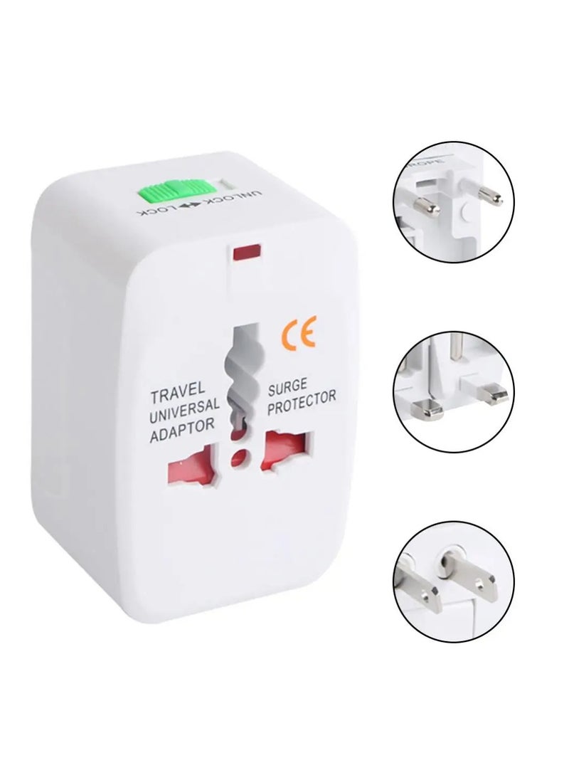 Generic - All-in-One Travel Adapter, Universal Power Converter for AC Current, Suitable for Multiple Plug Types in the USA, UK, Australia, and UAE, Ideal for Global Adventures - Image 1