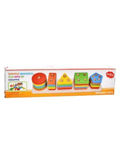 Generic Wooden Colorful Geometric Five Sets Of Columns For Kids  - Image 3