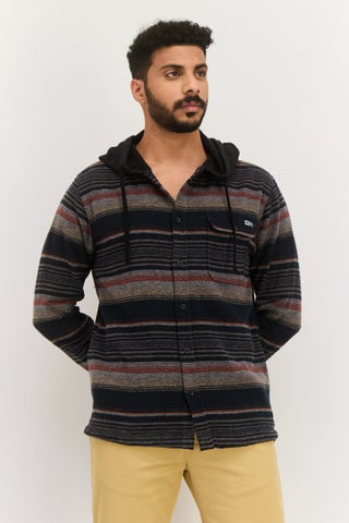 Men Hooded Stripe Flannel Jacket Shirt, Black Combo - pzsku/ZEBDB5B1B453333A296EBZ/45/1746225932/442020b0-b318-46d6-a481-74f916833dd4