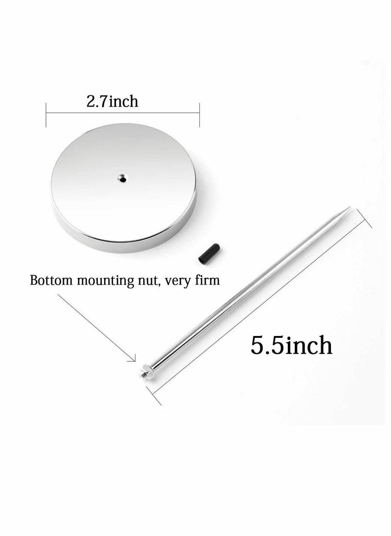 KASTWAVE - Pack of 4 Stainless Steel 140mm / 5.5inch Straight Rod Paper Memo Receipt Holder Bill Fork Spike Stick Desk Straight Rod 5.5 Inch Long for Bill Fork Stick and Paper Memo Holder Spike, 4 Pcs - Image 1