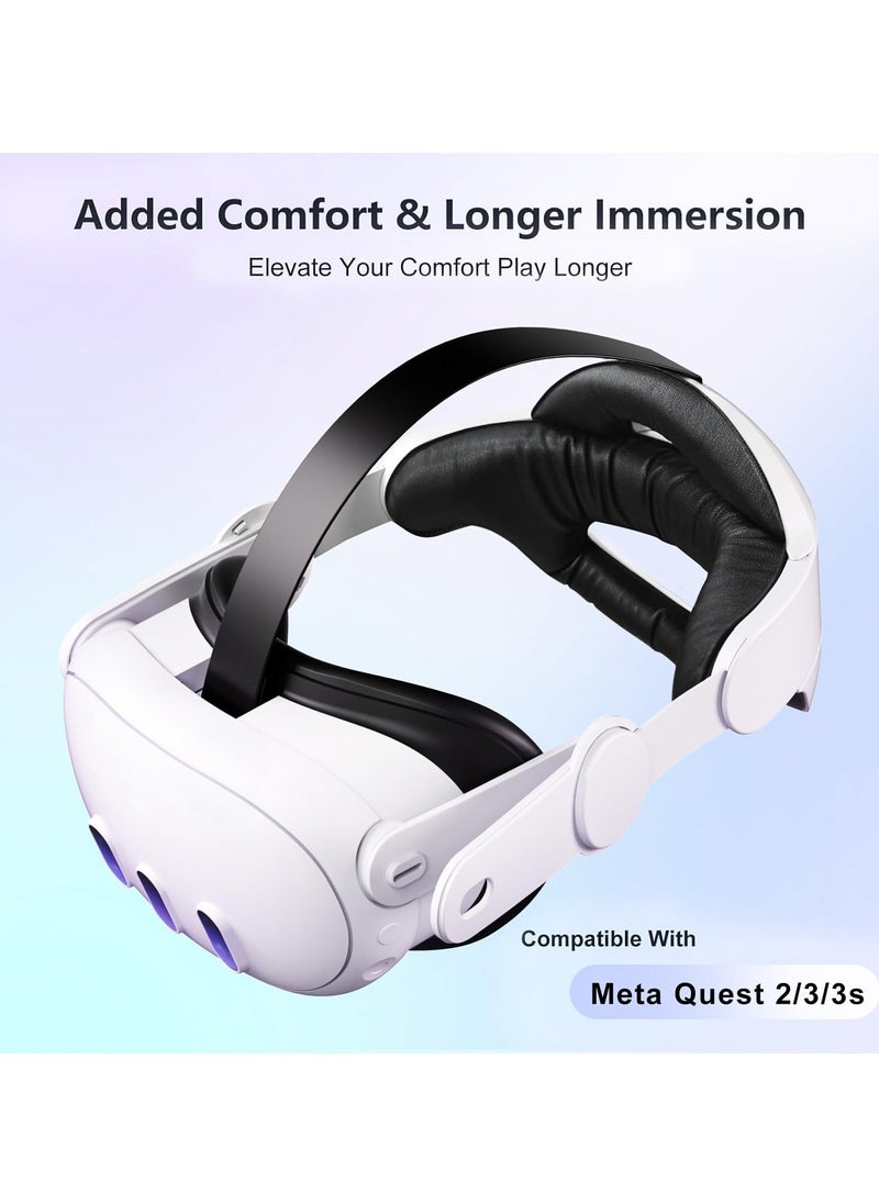 Generic Head Strap for Meta Oculus Quest 3s/3/2,3 in 1 Adjustable Headband,Enhanced Comfort Gaming Immersion VR Accessories Fit for Carrying Case  - Image 2