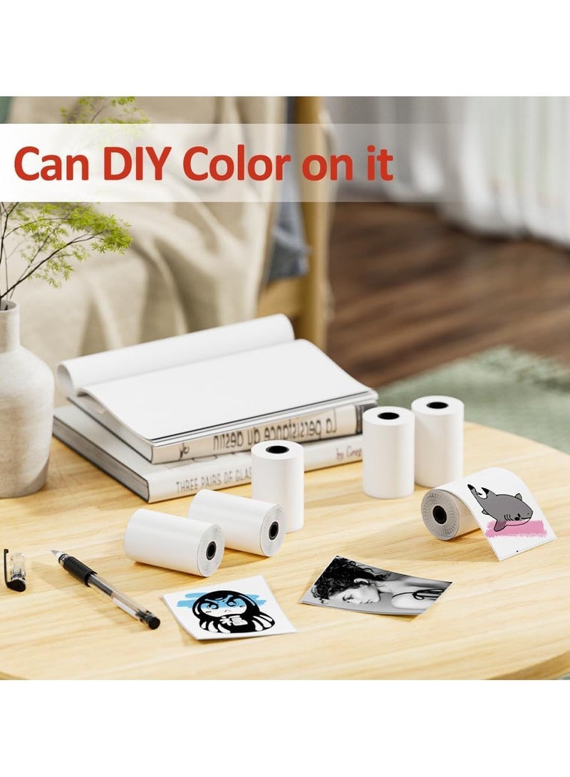 Beauenty Printer Paper,5 Rolls for Kids Instant Print Camera,HD Printing Thermal Print Paper Set Portable Refill Print Paper - Image 3