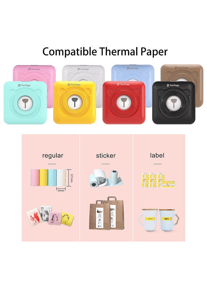Generic A6 Mini Pocket Printer HD 304DPI Wireless BT Thermal Printer Picture Photo Label Memo Notes Journal Receipt Paper Instant Printer Sticker AR Photo Function Inkless Printing  - Image 5