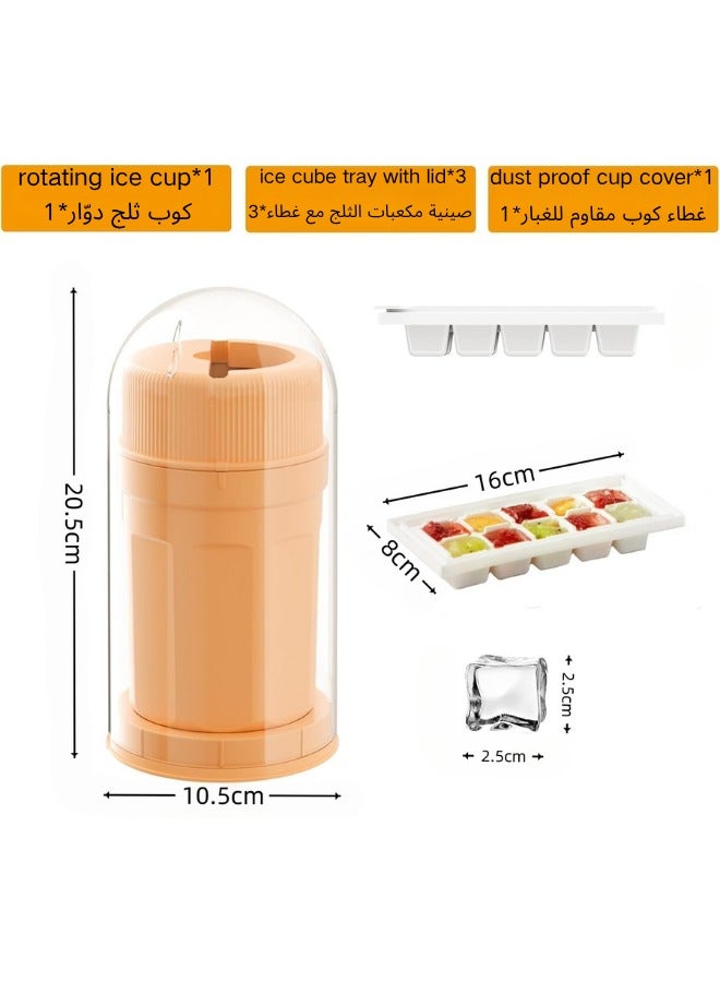 Ice Cube Rotatable Bottle Cup with 3 Ice Cube Trays and Dust Proof Cover, Ice Maker, Suitable for Coffee, Juice & Beverages, Easy Demoulding, Perfect Summer Accessories  - Image 4