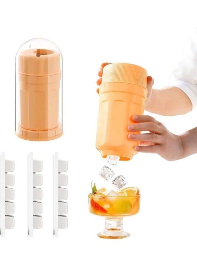 Ice Cube Rotatable Bottle Cup with 3 Ice Cube Trays and Dust Proof Cover, Ice Maker, Suitable for Coffee, Juice & Beverages, Easy Demoulding, Perfect Summer Accessories  - Image 2