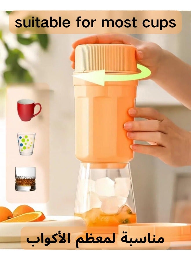 Ice Cube Rotatable Bottle Cup with 3 Ice Cube Trays and Dust Proof Cover, Ice Maker, Suitable for Coffee, Juice & Beverages, Easy Demoulding, Perfect Summer Accessories  - Image 1
