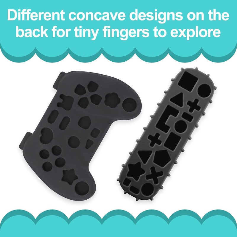 PRONY Silicone Remote Control and Game Controller Teething Toys for Baby 3 Months and Up,Sensory Teether Toys for Toddler Boy and Girl - Image 4