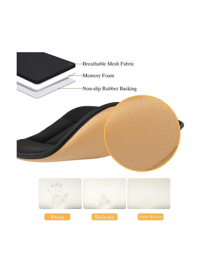 SYOSI - Car Seat Cushion Pad Memory Foam Seat Cushion for Car Driver Seat Cushion with Non Slip Bottom Seat Protector Cushion for CarOfficeHome Use, Black - Image 1