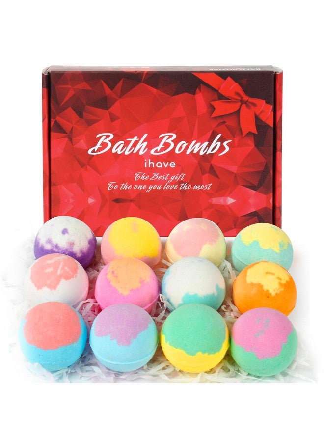 iHave Bath Bombs For Kids And Women, 12 Natural Handmade Bath Bomb Gift Set, Bubble Bath Bombs - Perfect Self Care Relaxing Spa Gifts For Women - Image 1