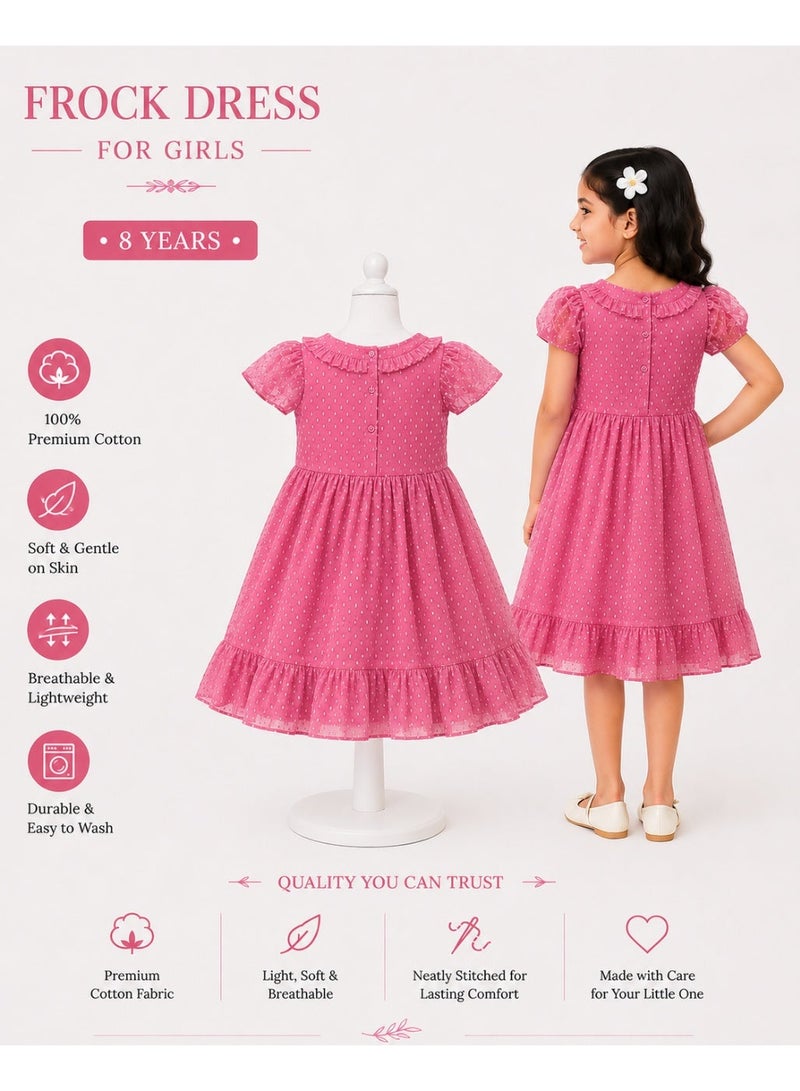 Frock wala Girls Embroidered Party Wear Frock – Soft, Elegant & Princess-Style Outfit - Image 4