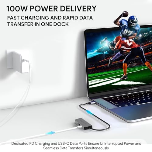 Amkette 3-in-1 60Hz Type C to HDMI Adapter, Multiport USB C to HDMI Adaptor with 4K@60Hz, USB 3.0 @ 5Gbps, 100W PD Charging Port for Laptop, MacBook, PC and Other Type C Devices - Image 4